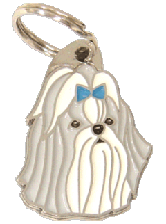 SHIH-TZU GREY BLUE - pet ID tag, dog ID tags, pet tags, personalized pet tags MjavHov - engraved pet tags online